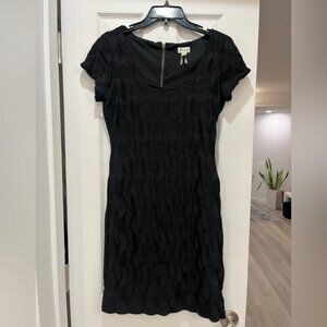 Stretchy Textured Black Dress Dynamite Bodycon Scoop Neck M